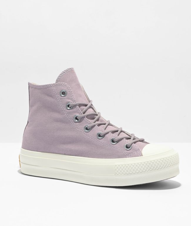 purple high top converse