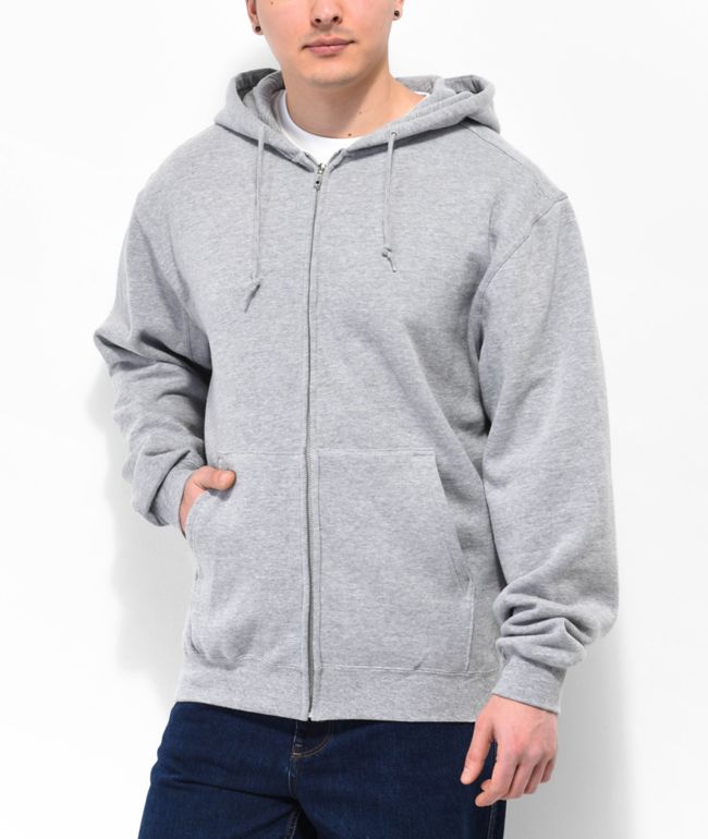 Zine Beimar Heather Grey Zip Hoodie
