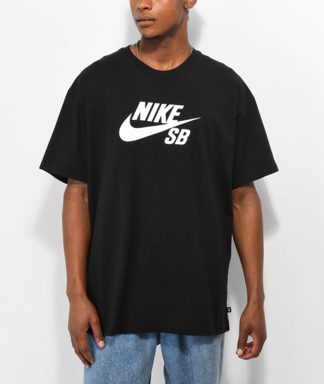 Nat Slikke tusind Nike SB Logo Black & White T-Shirt