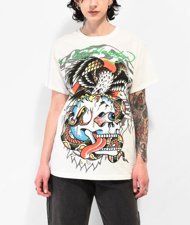 Ed Hardy Cloud Dancer White T-Shirt