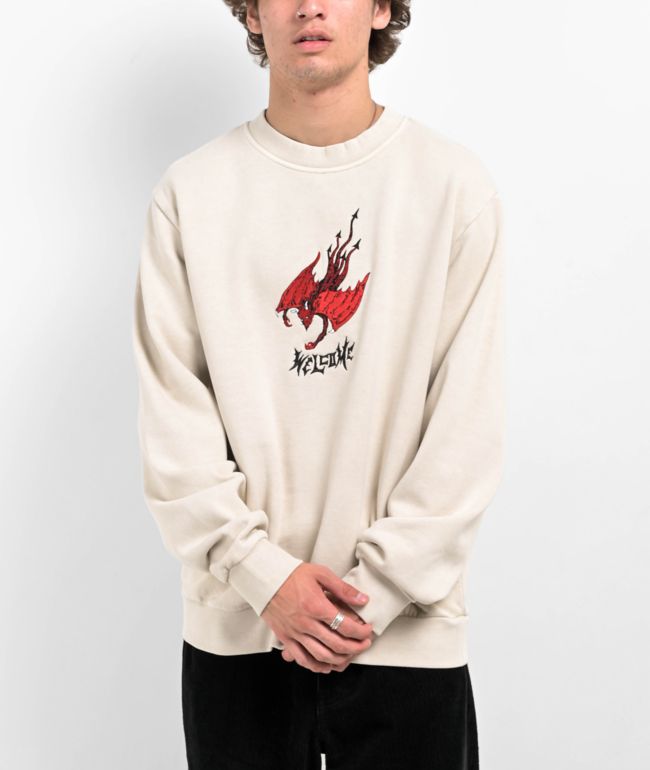 Welcome Diver Off White Crewneck Sweatshirt