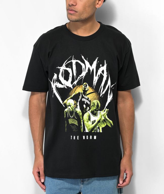 Rodman Brand Barbwire Washed Black T-Shirt - Size M - Black - Graphic Street T-shirts - Men's Clothing at Zumiez