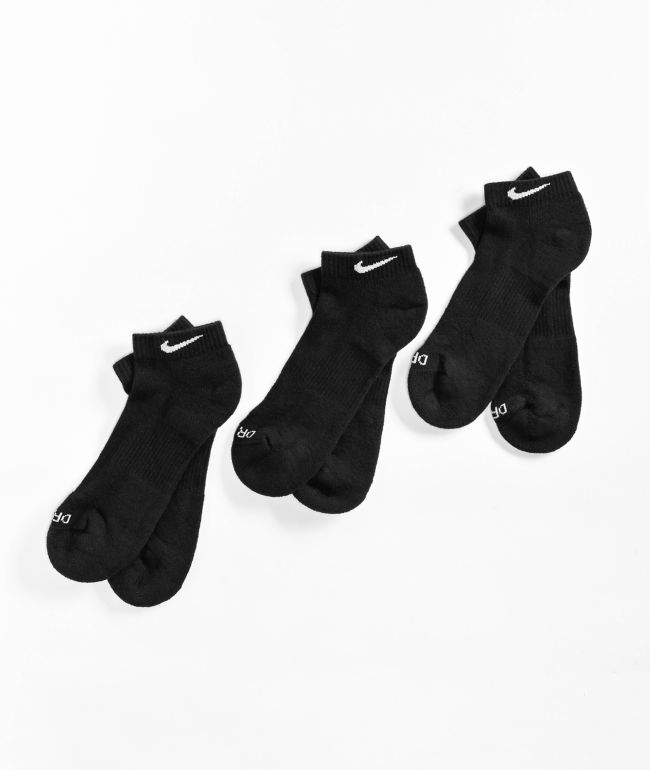 Nike Black 3-Pack Ankle